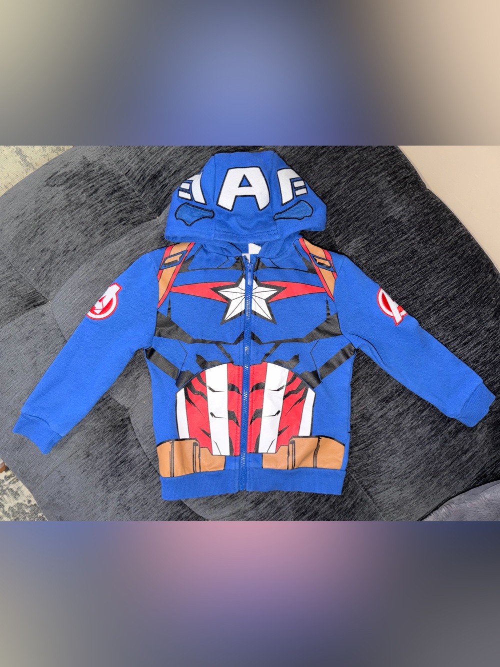 Avengers Captain America Inspired Kids Hoodie